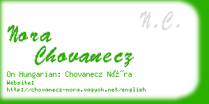 nora chovanecz business card